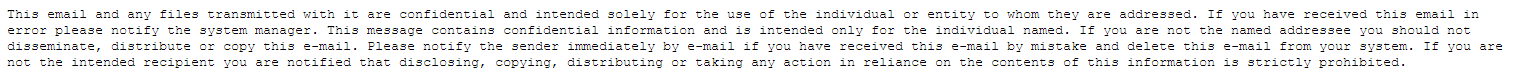Disclaimer